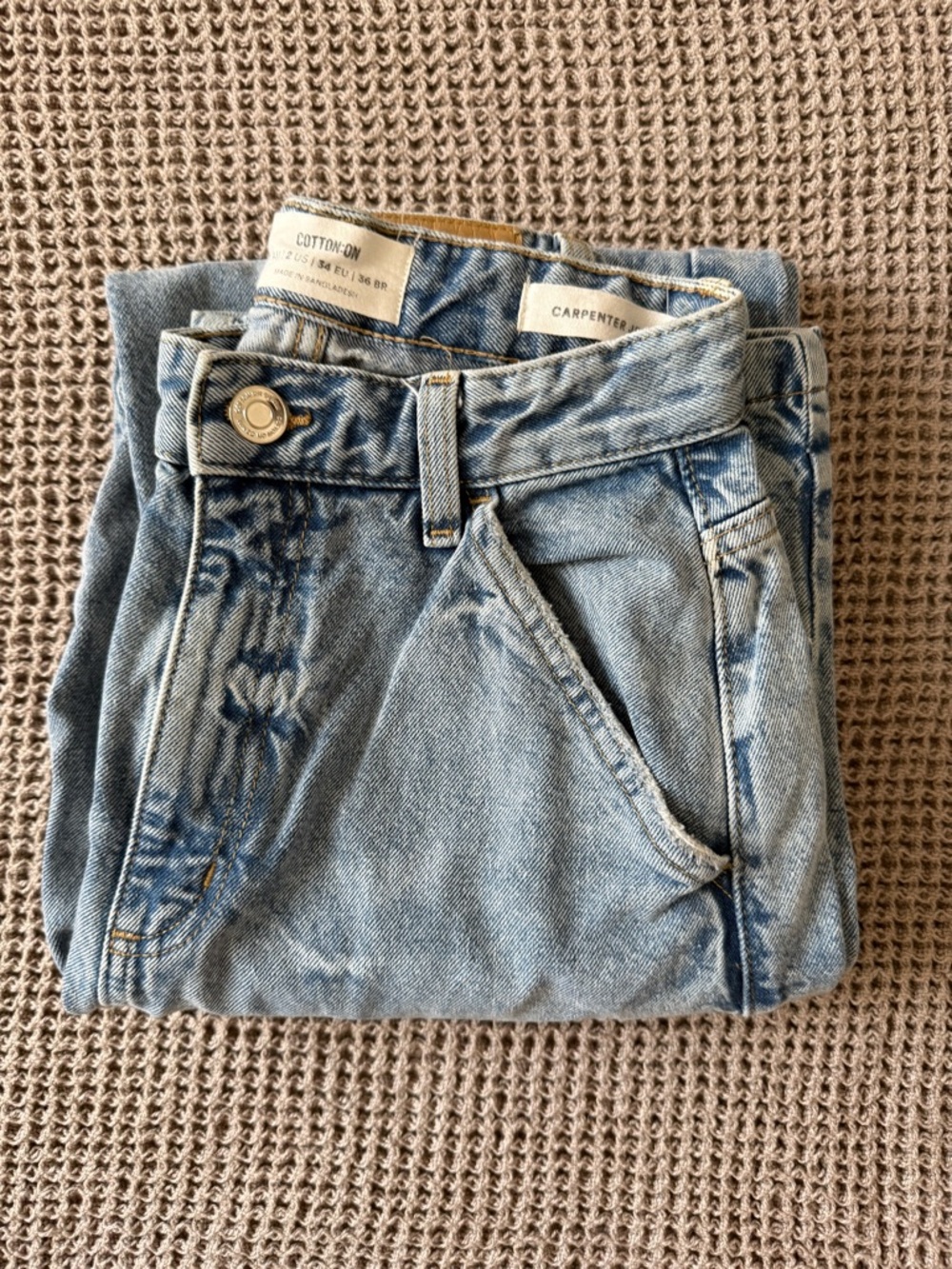 Cotton On Light Blue Boyfriend Carpenter Jeans